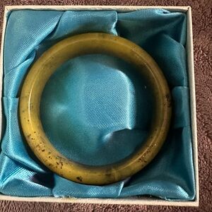 Vintage Yellow Bangle Bracelet
